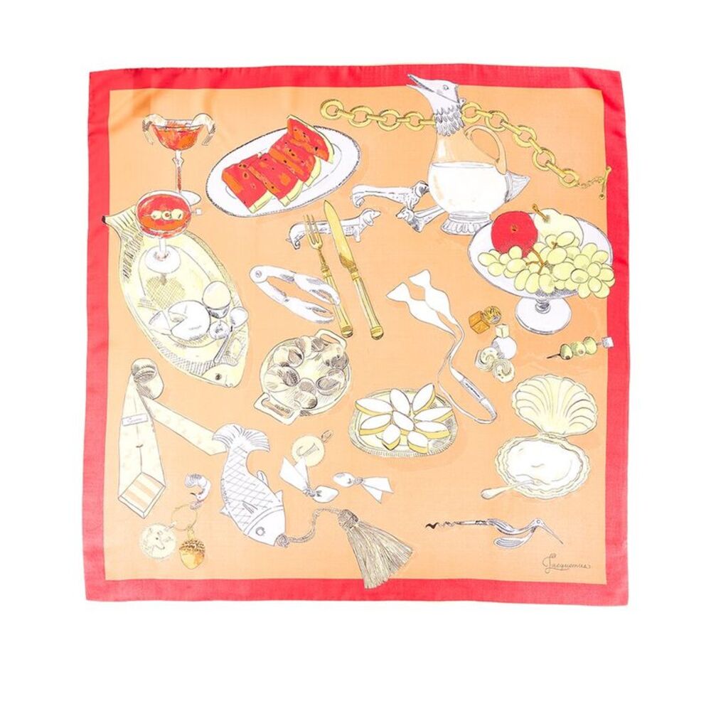 Jacquemus Silk Scarf, Orange